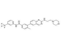 4-methyl-3-[2-(2-morpholin-4-ylethylamino)quinazolin-6-yl]-N-[3-(trifluoromethyl)phenyl]benzamide