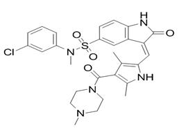 	(3Z)-N-(3-chlorophenyl)-3-[[3,5-dimethyl-4-(4-methylpiperazine-1-carbonyl)-1H-pyrrol-2-yl]methylidene]-N-methyl-2-oxo-1H-indole-5-sulfonamide
