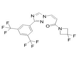 (Z)-3-[3-[3,5-bis(trifluoromethyl)phenyl]-1,2,4-triazol-1-yl]-1-(3,3-difluoroazetidin-1-yl)prop-2-en-1-one