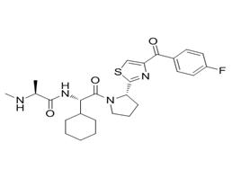 N-[(1S)-1-Cyclohexyl-2-{(2S)-2-[4-(4-fluorobenzoyl)-1,3-thiazol-2-yl]-1-pyrrolidinyl}-2-oxoethyl]-N2-methylalaninamide
