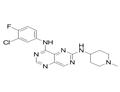 BIBX 1382 dihydrochloride,N8-(3-Chloro-4-fluorophenyl)-N2-(1-methyl-4-piperidinyl)-pyrimido[5,4-d]pyrimidine-2,8-diaminedihydrochloride pictures