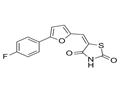 (5E)-5-[[5-(4-fluorophenyl)furan-2-yl]methylidene]-1,3-thiazolidine-2,4-dione