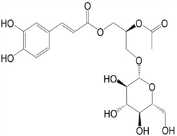 (2S)-1-O-β-D-glucopyranosyl-2-O-acetyl-3-O-cafleoylglycerol