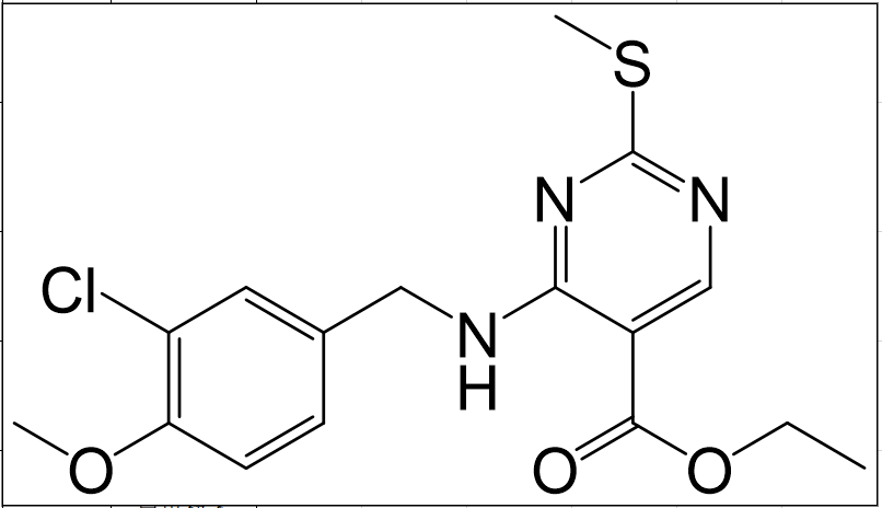 ethyl 4-((3-chloro-4-methoxybenzyl)amino)-2-(methylthio)pyrimidine-5-carboxylate