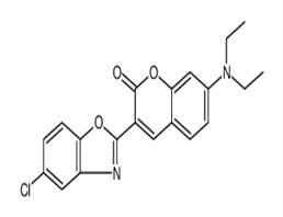 2H-1-Benzopyran-2-one, 3-(5-chloro-2-benzoxazolyl)-7-(diethylamino)