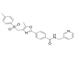 4-[5-methyl-4-[(4-methylphenyl)sulfonylmethyl]-1,3-oxazol-2-yl]-N-(pyridin-3-ylmethyl)benzamide