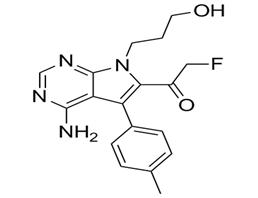 1-[4-Amino-7-(3-hydroxypropyl)-5-(4-methylphenyl)-7H-pyrrolo[2,3- d]pyrimidin-6-yl]-2-fluoroethanone