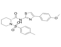 (2R)-N-[4-(4-Methoxyphenyl)-1,3-thiazol-2-yl]-1-[(4-methylphenyl) sulfonyl]-2-piperidinecarboxamide