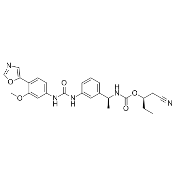 [(2R)-1-cyanobutan-2-yl] N-[(1S)-1-[3-[[3-methoxy-4-(1,3-oxazol-5-yl)phenyl]carbamoylamino]phenyl]ethyl]carbamate