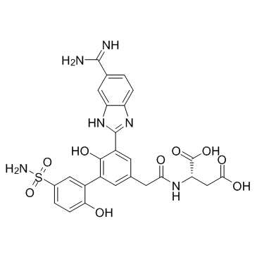 L-Aspartic acid, N-[2-[5-[6-(aminoiminomethyl)-1H-benzimidazol-2-yl]-5'-(aminosulfonyl)-2',6-dihydroxy[1,1'-biphenyl]-3-yl]acetyl]