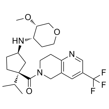 [(1S,3R)-3-[[(3S,4S)-3-methoxyoxan-4-yl]amino]-1-propan-2-ylcyclopentyl]-[3-(trifluoromethyl)-7,8-dihydro-5H-1,6-naphthyridin-6-yl]methanone