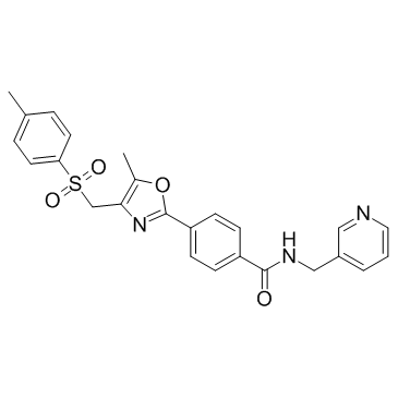 4-[5-methyl-4-[(4-methylphenyl)sulfonylmethyl]-1,3-oxazol-2-yl]-N-(pyridin-3-ylmethyl)benzamide