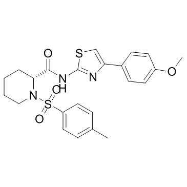 (2R)-N-[4-(4-Methoxyphenyl)-1,3-thiazol-2-yl]-1-[(4-methylphenyl) sulfonyl]-2-piperidinecarboxamide