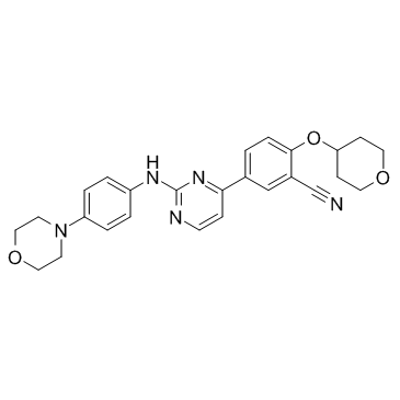 	5-(2-((4-Morpholinophenyl)Amino)Pyrimidin-4-Yl)-2-((Tetrahydro-2H-Pyran-4-Yl)Oxy)Benzonitrile