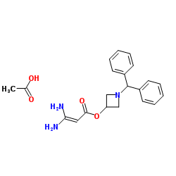 	1-(Diphenylmethyl)-3-azetidinyl 3,3-diaminoacrylate acetate (1:1)