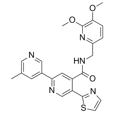 N-[(5,6-dimethoxypyridin-2-yl)methyl]-5'-methyl-5-(1,3-thiazol-2-yl)-2,3'-bipyridine-4-carboxamide