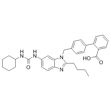 2-[4-[[2-butyl-6-(cyclohexylcarbamoylamino)benzimidazol-1-yl]methyl]phenyl]benzoic acid