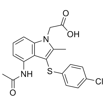 2-[4-acetamido-3-(4-chlorophenyl)sulfanyl-2-methylindol-1-yl]acetic acid