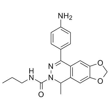 SYM 2206,(±)-4-(4-Aminophenyl)-1,2-dihydro-1-methyl-2-propylcarbamoyl-6,7-methylenedioxyphthalazine