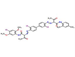 2-[(E)-{3,3'-Dichloro-4'-[(E)-{1-[(4-chloro-2,5-dimethoxyphenyl)amino]-1,3-dioxo-2-butanyl}diazenyl]-4-biphenylyl}diazenyl]-N-(2,4-dimethylphenyl)-3-oxobutanamide
