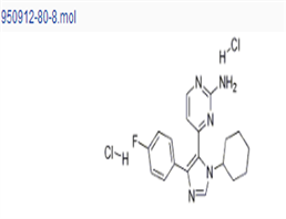 4-[1-Cyclohexyl-4-(4-fluorophenyl)-1H-imidazol-5-yl]-2-pyrimidinaminedihydrochloride