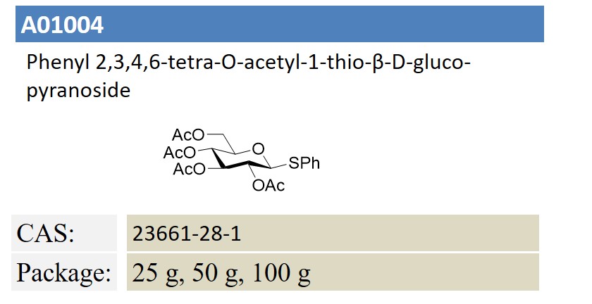 Phenyl 2,3,4,6-tetra-O-acetyl-1-thio-β-D-gluco- pyranoside 