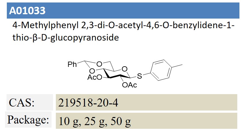 4-Methylphenyl 2,3-di-O-acetyl-4,6-O-benzylidene-1- thio-β-D-glucopyranoside 