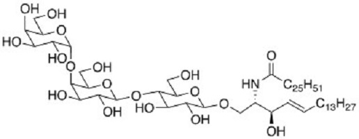 Gala1,4Galb1,4Glc Ceramide                Synonym:?Gb3Cer