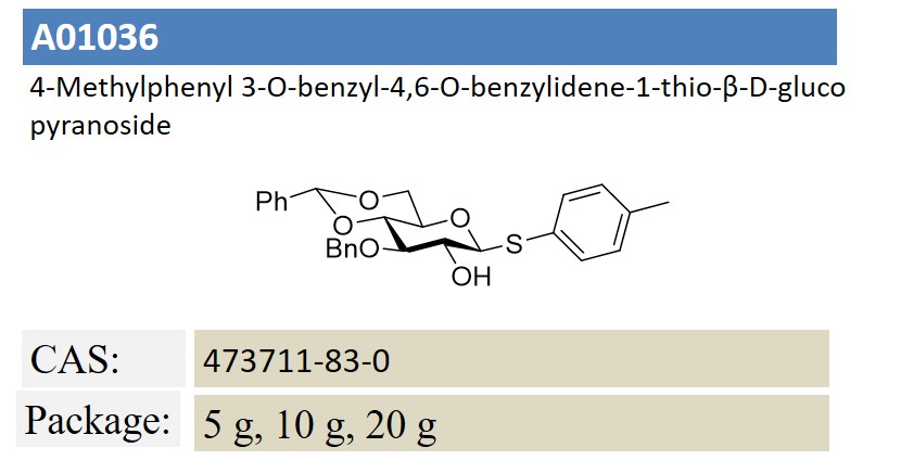 4-Methylphenyl 3-O-benzyl-4,6-O-benzylidene-1-thio-β-D-gluco pyranoside 