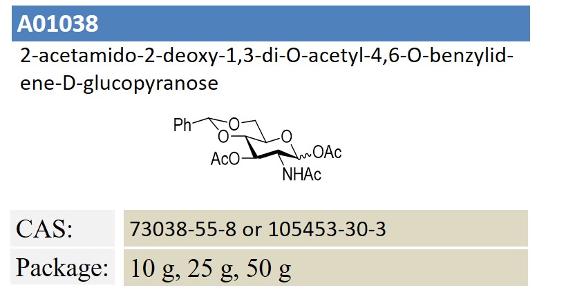 2-acetamido-2-deoxy-1,3-di-O-acetyl-4,6-O-benzylid- ene-D-glucopyranose 