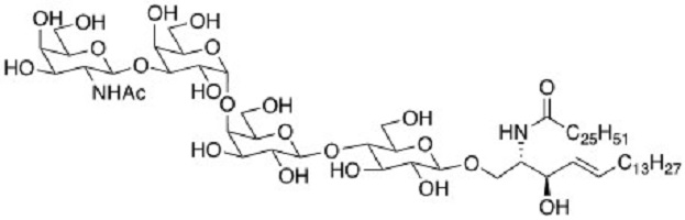 GalNAcb1,3Gala1,4Galb1,4Glc Ceramide                Synonym:?Gb4Cer