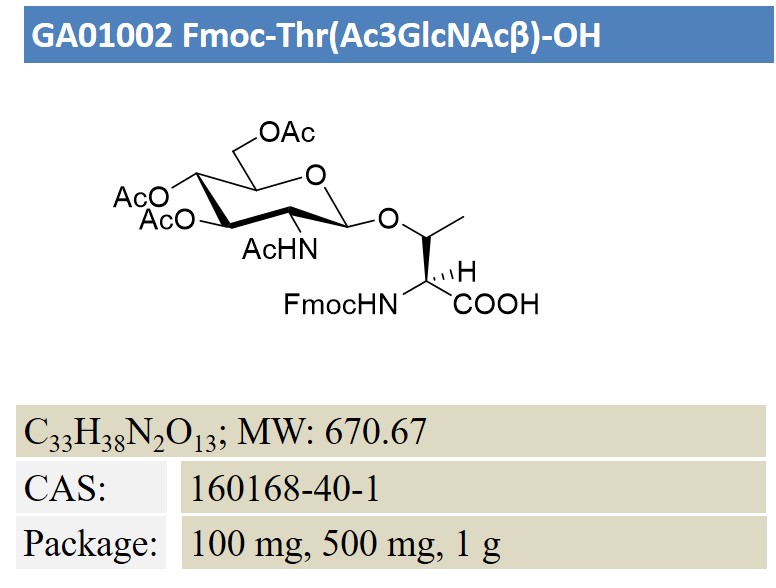 Fmoc-Thr(Ac3GlcNAcβ)-OH