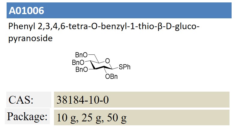 Phenyl 2,3,4,6-tetra-O-benzyl-1-thio-β-D-gluco- pyranoside 