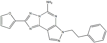 7H-Pyrazolo[4,3-e][1,2,4]triazolo[1,5-c]pyrimidin-5-amine, 2-(2-furanyl)-7-(2-phenylethyl)-
