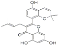 5,7-Dihydroxy-2-(5-hydroxy-2,2-dimethyl-2H-1-benzopyran-8-yl)-3-(3-methyl-2-butenyl)-4H-1-benzopyran-4-one pictures