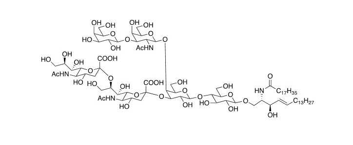 Neu5Aca2,8Neu5Aca2,3(Galb1,3GalNAcb1,4)Galb1,4Glc Ceramide                Synonym:?GD1b