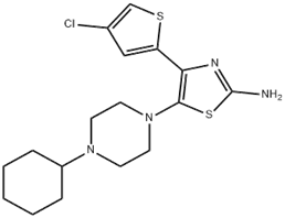 4-(4-chlorothiophen-2-yl)-5-(4-cyclohexylpiperazin-1-yl)thiazol-2-amine