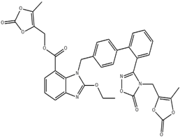 (5-methyl-2-oxo-1,3-dioxol-4-yl)methyl 2-ethoxy-1-((2'-(4-((5-methyl-2-oxo-1,3-dioxol-4-yl)methyl)-5-oxo-4,5-dihydro-1,2,4-oxadiazol-3-yl)-[1,1'-biphe