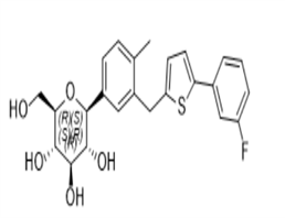 (2S,3R,4R,5S,6R)-2-(3-((5-(3-fluorophenyl)thiophen-2-yl)methyl)-4- methylphenyl)-6-(hydroxymethyl)tetrahydro-2H-pyran-3,4,5-triol