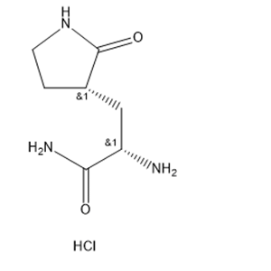 3-Pyrrolidinepropanamide, α-amino-2-oxo-, hydrochloride