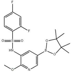 2,4-difluoro-N-(2-methoxy-5-(4,4,5,5-tetramethyl-1,3,2-dioxaborolan-2-yl)pyridin-3-yl)benzenesulfonamide