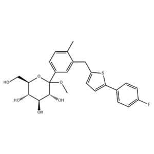 Methyl 1-C-[3-[[5-(4-fluorophenyl)-2-thienyl]methyl]-4-methylphenyl]-D-glucopyranoside