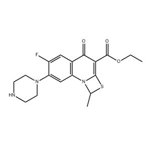 1,6-dimethyl-4-oxo-7-(piperazin-1-yl)-1,4-dihydro-[1,3]thiazetidino[3,2-a]quinoline-3-carboxylic acid hydrofluoride