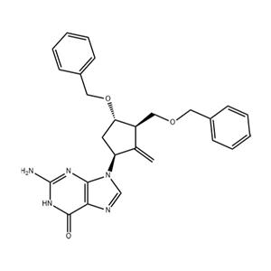 2-amino-9-((1S,3R,4S)-4-(benzyloxy)-3-(benzyloxymethyl)-2-methylenecyclopentyl)-9H-purin-6-ol