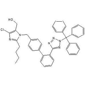 2-n-butyl-4-chloro-1-[(2`-(2-triphenylmethyl-2H-tetrazol-5-yl)-1,1`-biphenyl-4-yl)methyl]