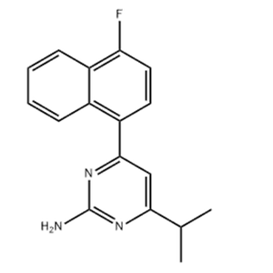 2-amino-4-(4-fluoronaphth-1-yl)-6-isopropylpyrimidine