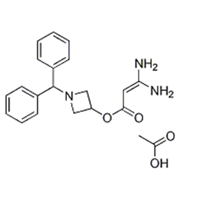 3,3-Diamino-2-propenoic acid 1-(diphenylmethyl)-3-azetidinyl ester acetate