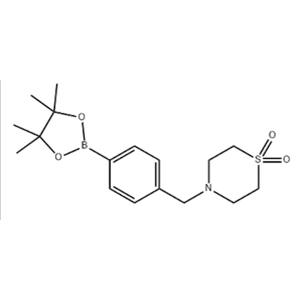 4-[4-(4,4,5,5-tetramethyl[1,3,2]dioxaborolan-2-yl)benzyl]thiomorpholine 1,1-dioxide