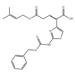 2-[2-[[(Phenylmethoxy)carbonyl]amino]-4-thiazolyl]-2-pentenedioic acid 5-(3-methyl-2-butenyl) ester