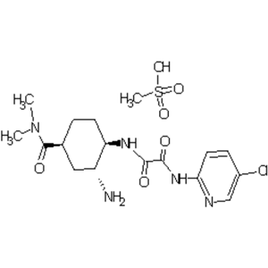 N1-[(1S,2R,4S)-2-amino-4-(dimethylcarbamoyl)cyclohexyl]-N2-(5-chloropyridin-2-yl)ethanediamide methanesulfonic acid